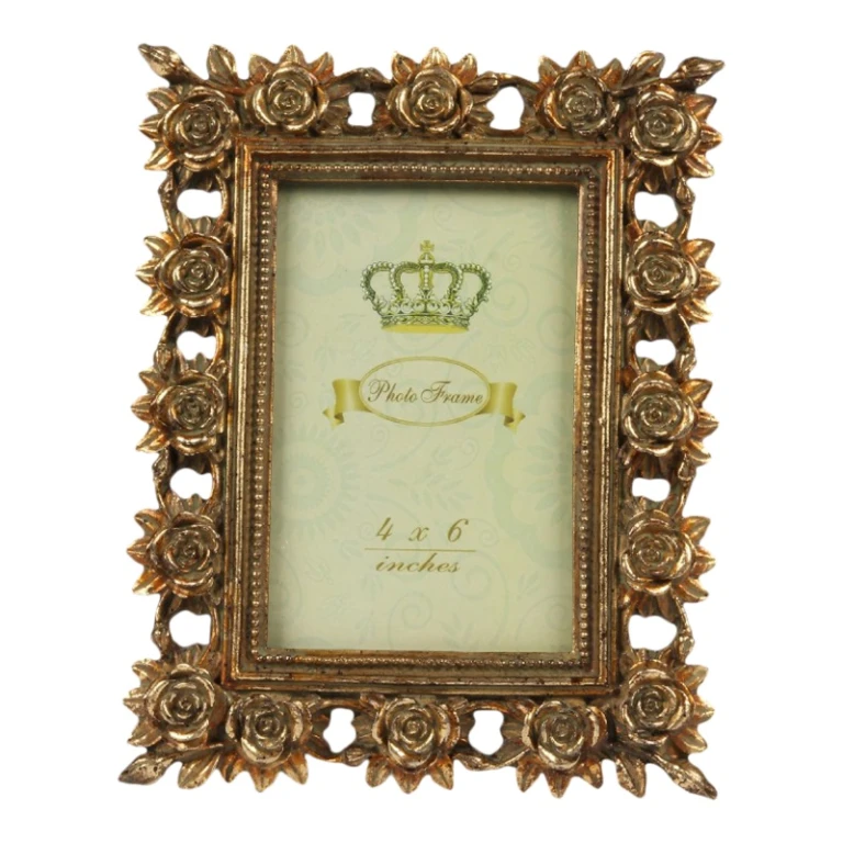 Fotorahmen 10x15 cm – Gold – Kunstharz – Rechteckig