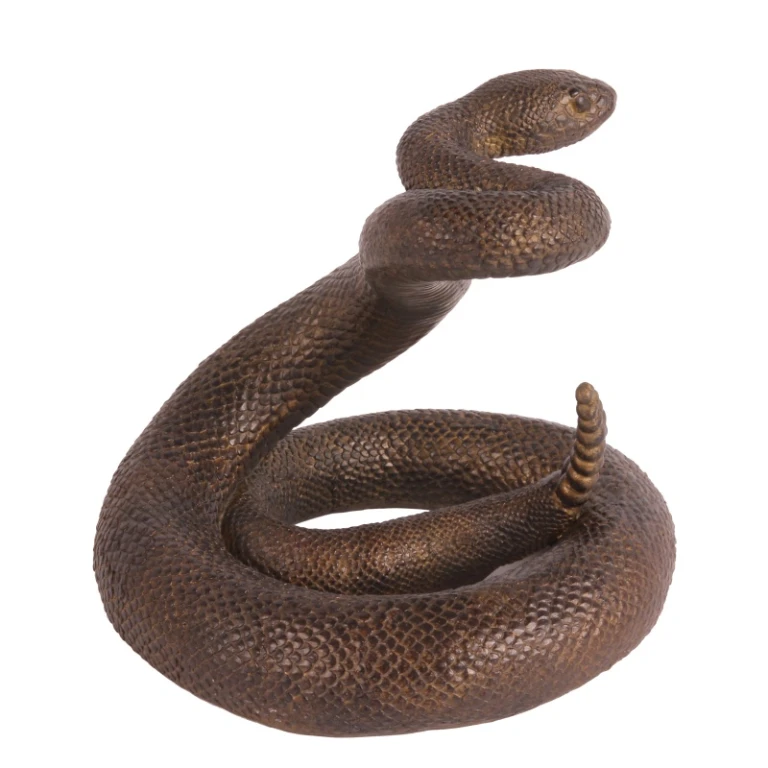 Schlangenskulptur – braun – 21 cm