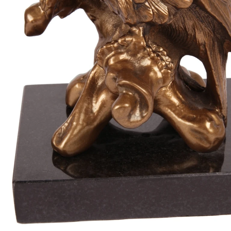 Papagei auf Sockel – Messing – 28 cm