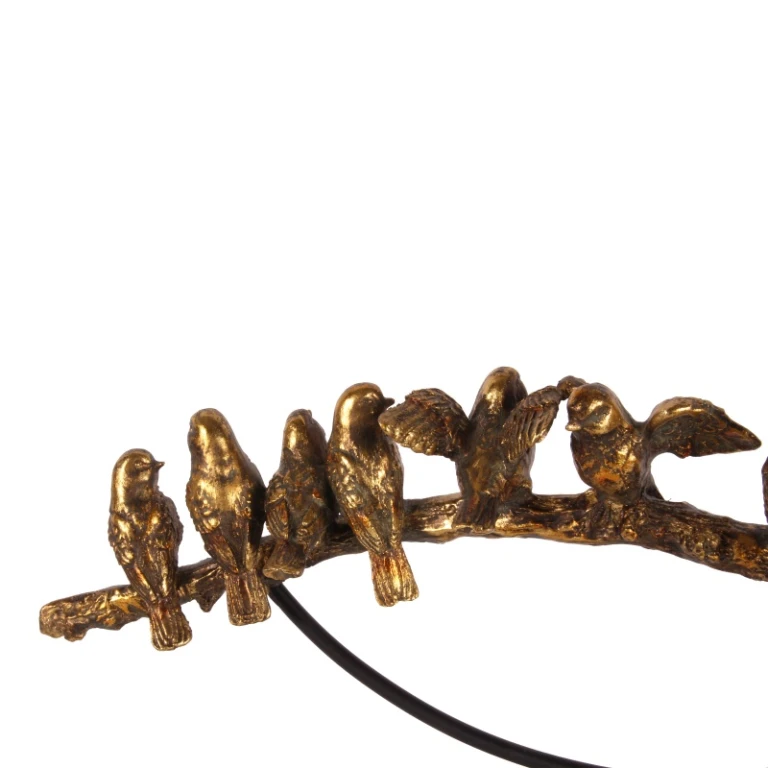 Vögel auf Stab – Gold – 30 cm
