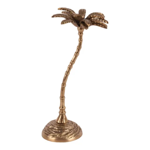 Decoratieve palmboom - goud - 23,5 cm - messing
