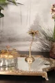 Decoratieve palmboom - goud - 23,5 cm - messing