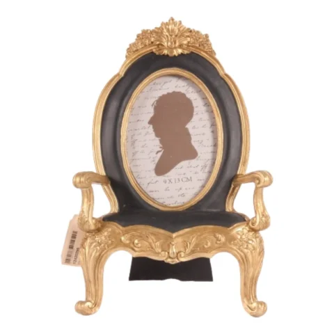 Fotolijst 9x13 cm - zwart - kunsthars - stoelvorm - staand