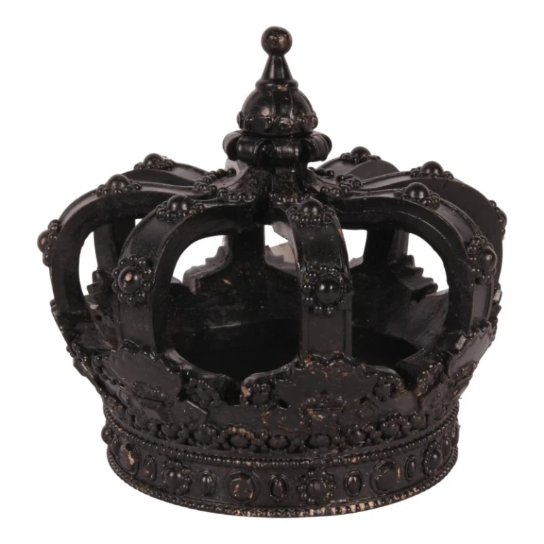Dekorative Krone – schwarz – 13,2 cm – Kunstharz