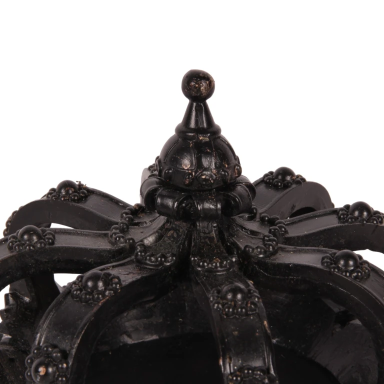 Dekorative Krone – schwarz – 13,2 cm – Kunstharz