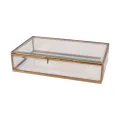 Schmuckschatulle 22,5x14x5,5 cm - Gold - Messing und Glas