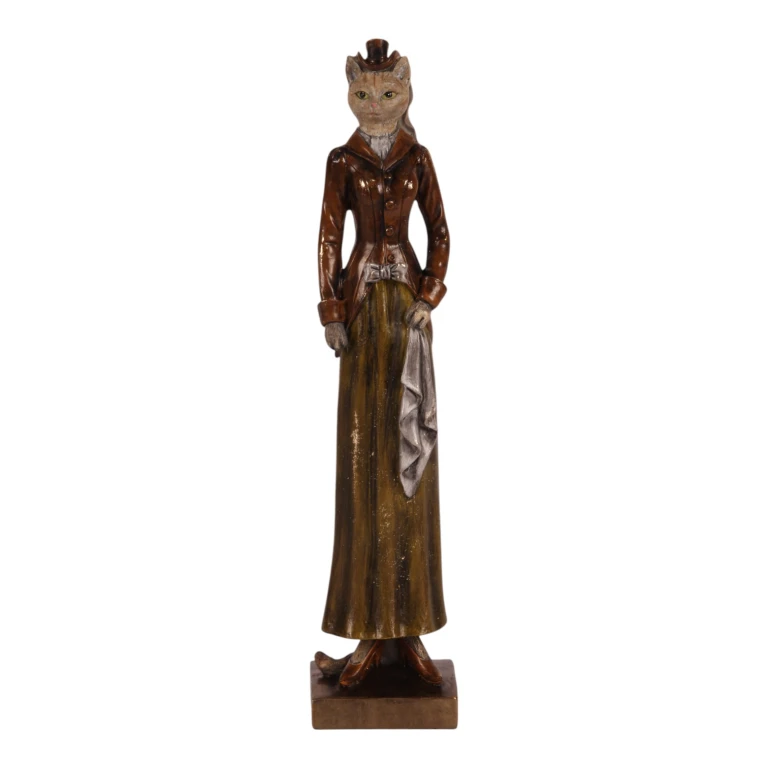 Katzenfigur braun - 29 cm - 1 Stück
