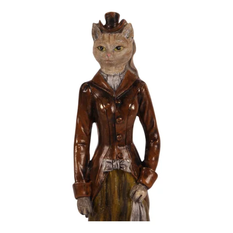 Kattenbeeld bruin - 29 cm - 1 stuk