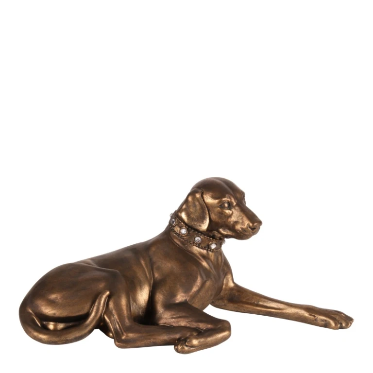 Hundeskulptur – Gold – 30 cm – 1 Stück