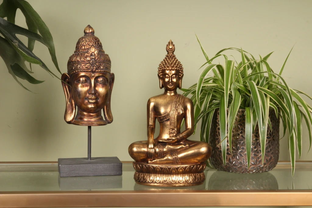 Buddha-Büste – Gold – 36,5 cm