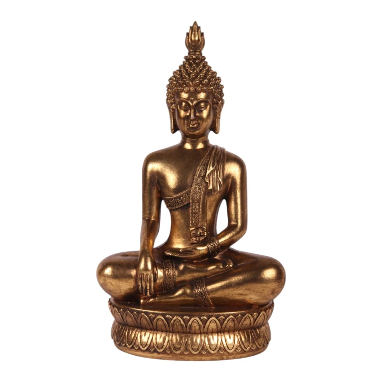 Buddha-Statue – Gold – 33 cm – Kunstharz