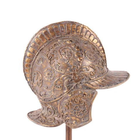 Helm op standaard - goud - 29,5 cm - kunsthars