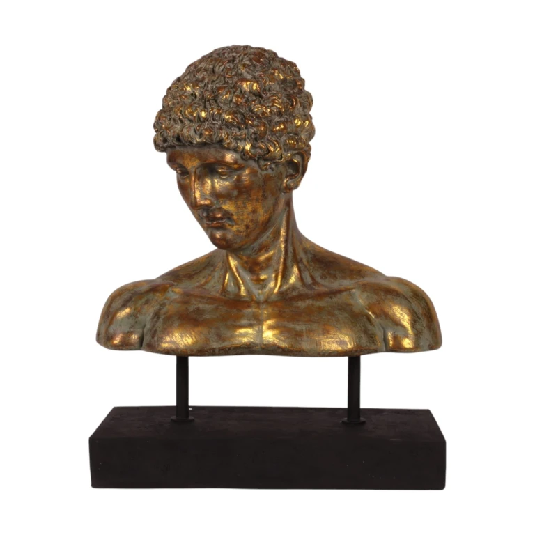 Büste auf Ständer – Gold – 53 cm