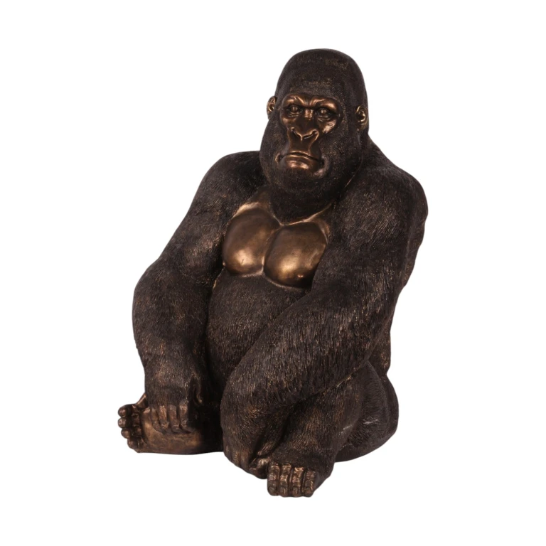 Gorilla-Statue – Gold – 61 cm