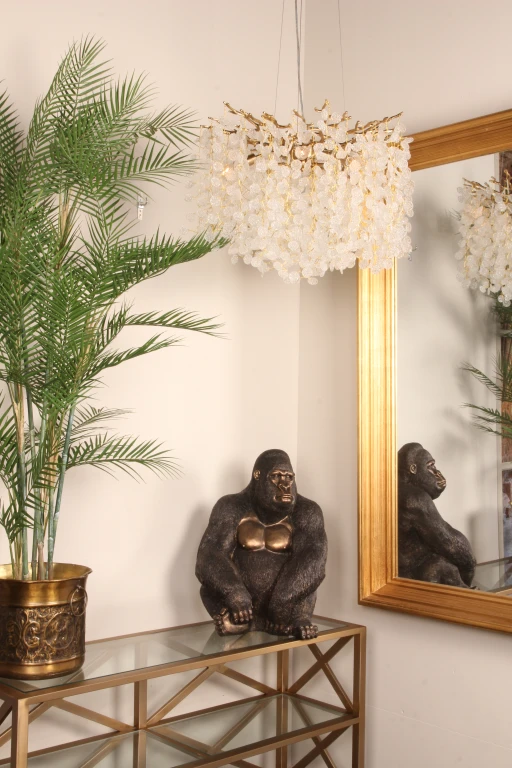 Gorilla-Statue – Gold – 61 cm