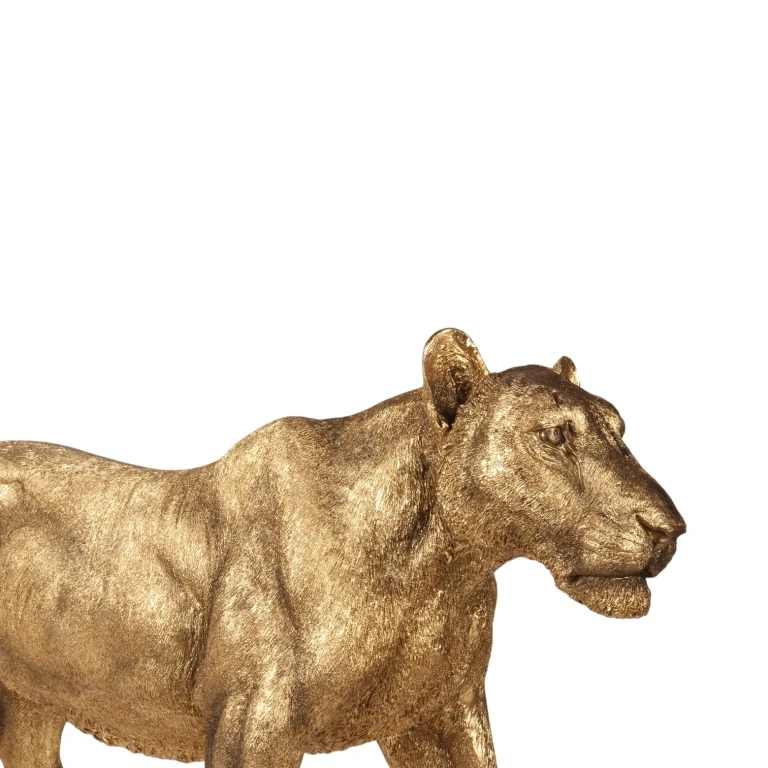 Löwinnen-Statue – Gold – 124 cm