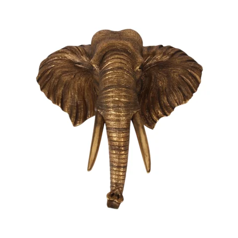 Wandornament Olifant - goud - 61 cm - kunsthars
