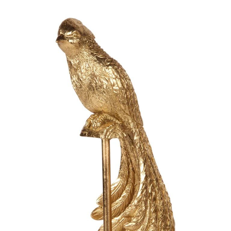 Vogelbild auf Sockel – Gold – 49 cm