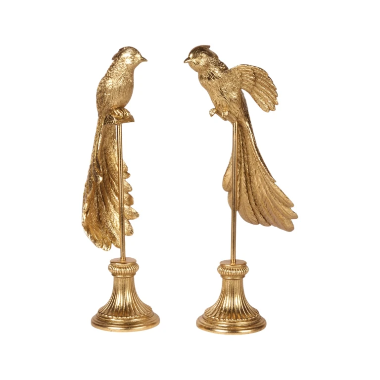 Vogelbild auf Ständer – Gold – 49,5 cm – 1 Stück