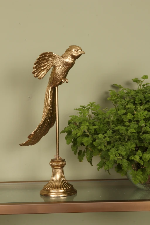 Vogelbild auf Ständer – Gold – 49,5 cm – 1 Stück