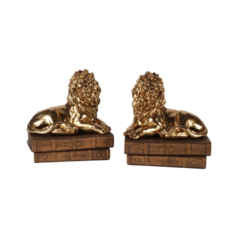 Löwenfigur aus Gold – 21 cm