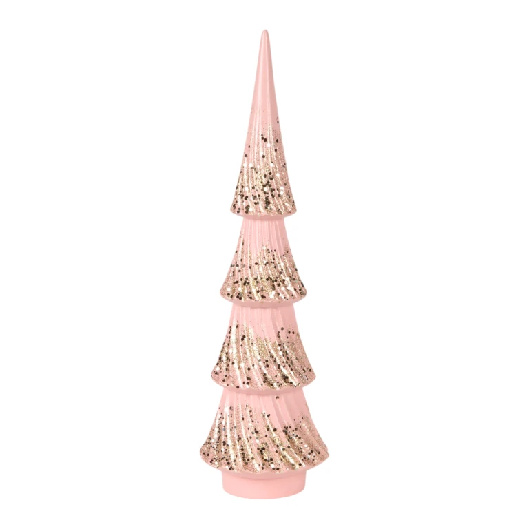 Miniatur-Weihnachtsbaum - rosa - 35,5 cm - Kunstharz