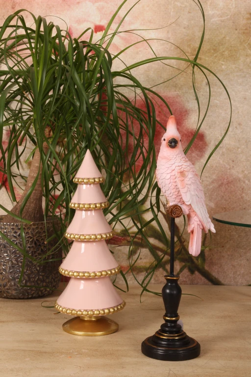 Miniatur-Weihnachtsbaum – rosa – 32 cm – Kunstharz