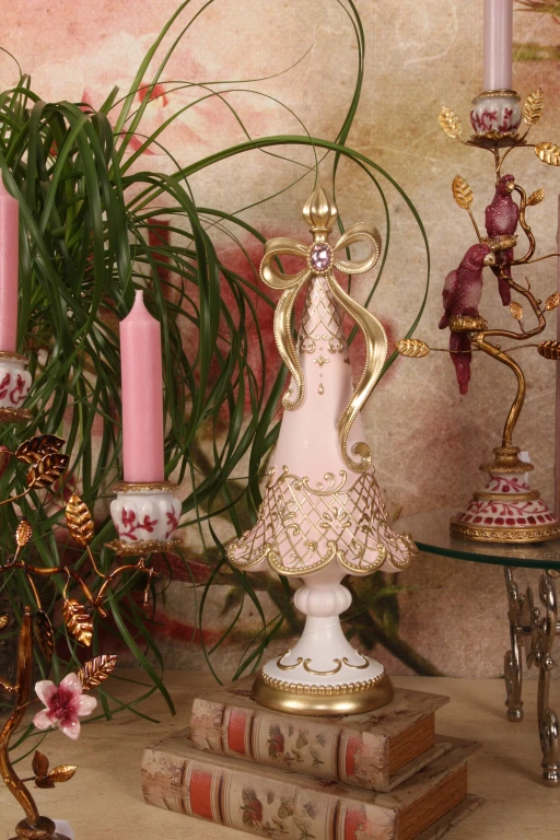 Miniatur-Weihnachtsbaum – rosa – 35,5 cm – Kunstharz