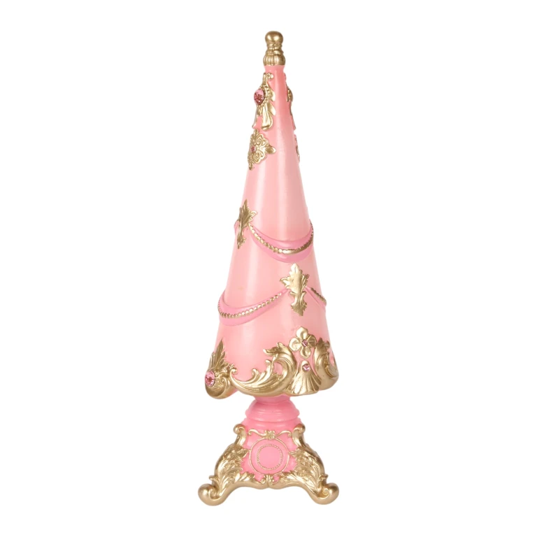 Miniatur-Weihnachtsbaum – rosa – 35,8 cm – Kunstharz