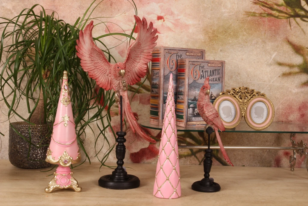 Miniatur-Weihnachtsbaum – rosa – 35,8 cm – Kunstharz