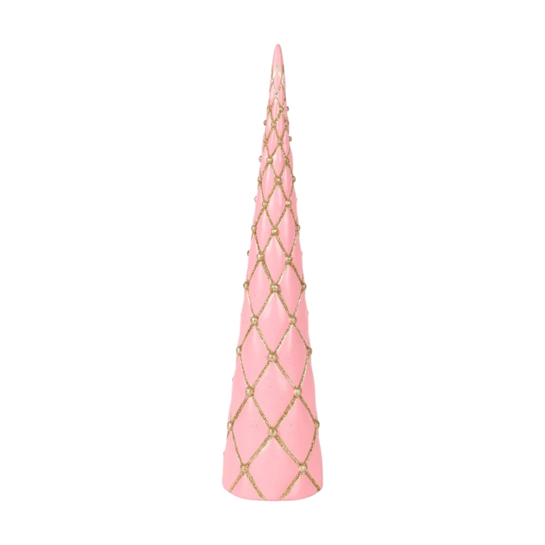 Miniatur-Weihnachtsbaum – rosa – 35,5 cm – Kunstharz
