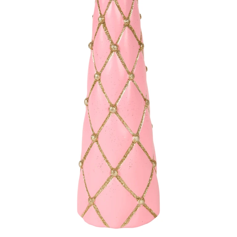 Miniatur-Weihnachtsbaum – rosa – 35,5 cm – Kunstharz