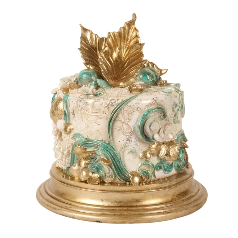 Dekoratortorte - blau - 31 cm - Kunstharz
