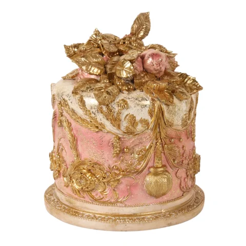 Decoratietaart - roze - 24 cm - kunsthars