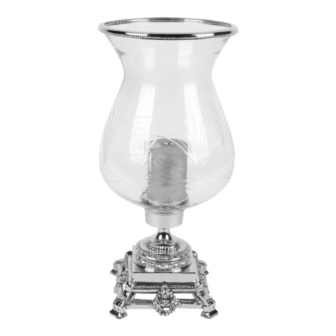 Windlicht Samira 50 cm - Zilver - Koper / Glas