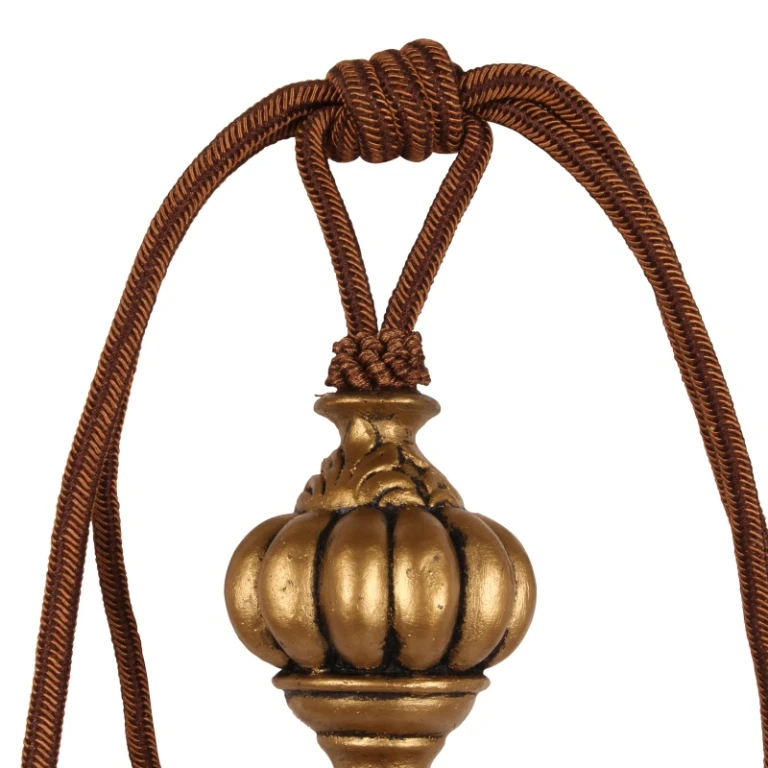 Curtain tassel - 45 cm - brown - polyester - 1 piece
