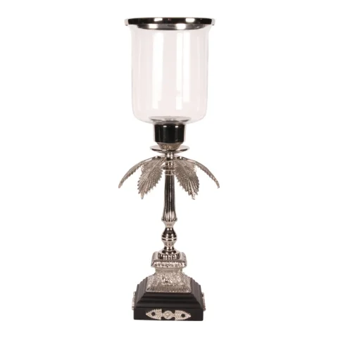 Windlicht 60 cm - Zilver - Koper / Glas