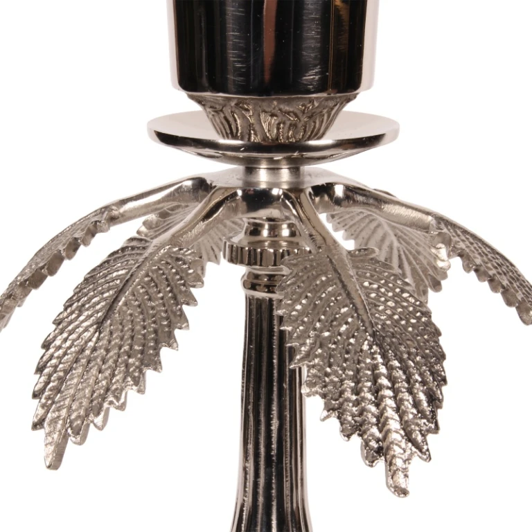 Windlicht - 60 cm - Silber - Messing und Glas