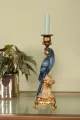 Kandelaar Papegaai 33 cm - Blauw - Resin