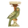 Kandelaar Papegaai 32 cm - Groen - Resin