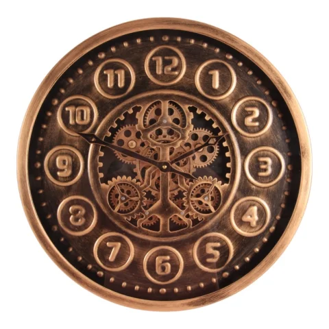 Wandklok Elmont 46 cm - Goud - Rond - Metaal