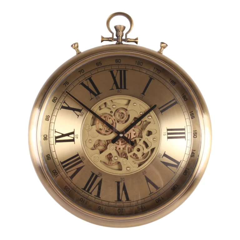 Wanduhr Whitestone - 62 cm - Gold - Rund - Metall