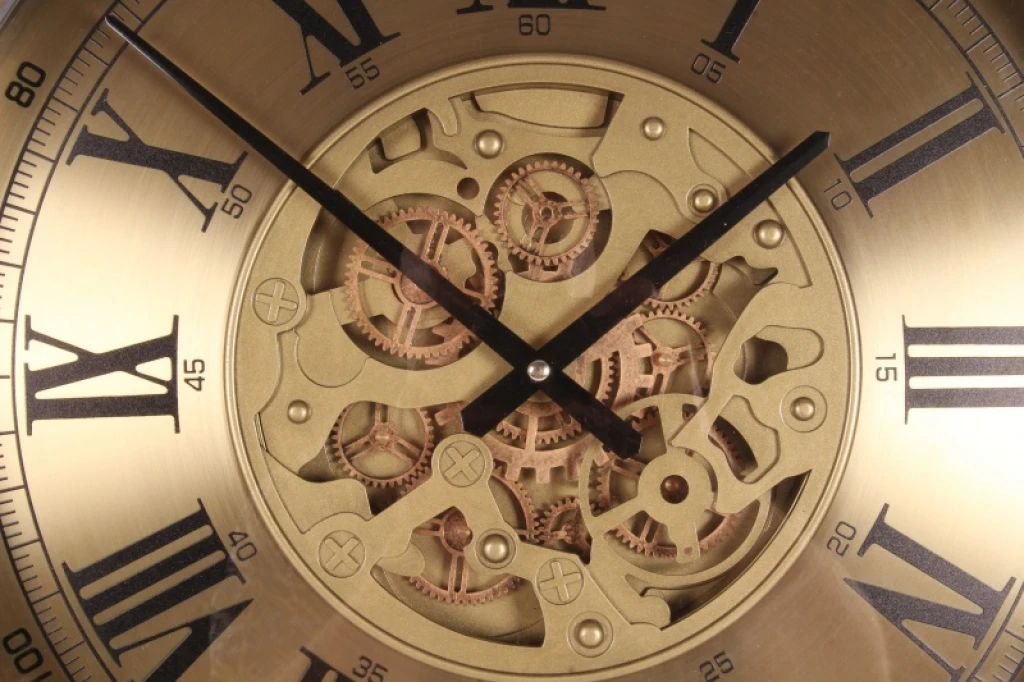 Wanduhr Whitestone - 62 cm - Gold - Rund - Metall