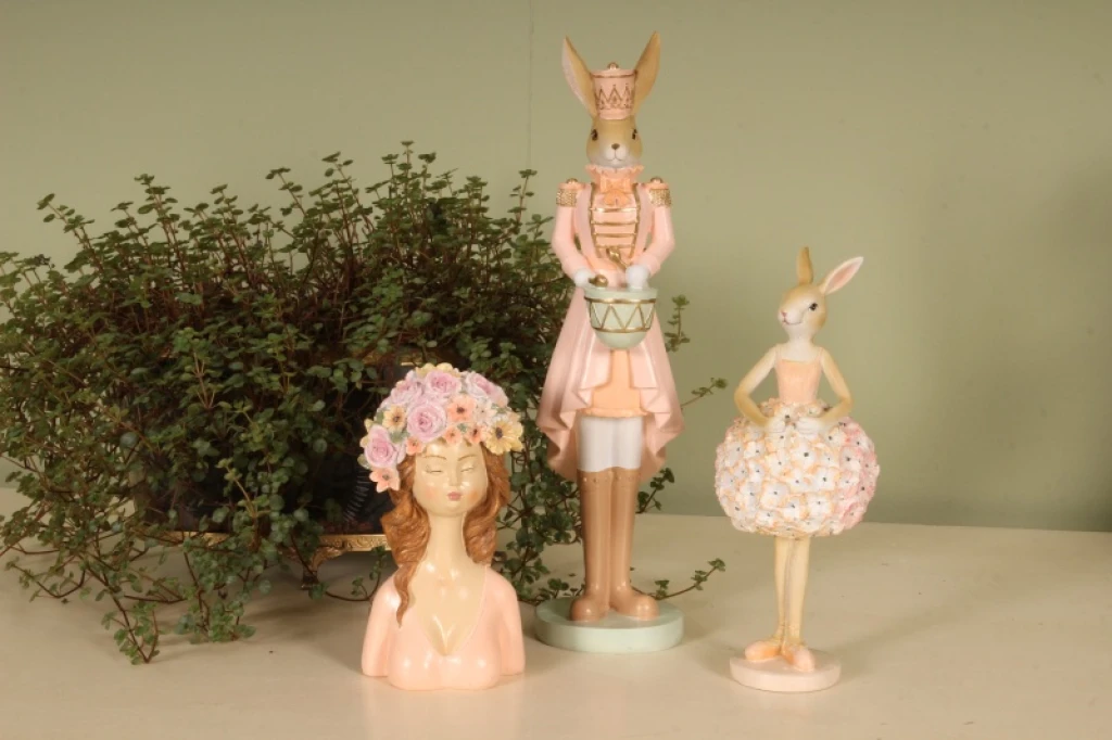 Hasenfigur - rosa - 22 cm