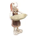 Hasenfigur mit Schild - gemischt - 27 cm