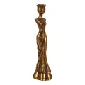 Kerzenständer Frau - 39,5 cm - gold - Kunstharz
