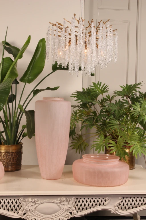 Vaas Clay - 72 cm - rosa - Glas