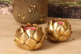 Kandelaar Bloem 7.1 cm - Goud - Resin