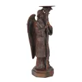 Kerzenständer Engel - 40 cm - antik braun - Kunstharz