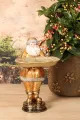 Kerstman met Schaal 24 cm - Goud - Resin